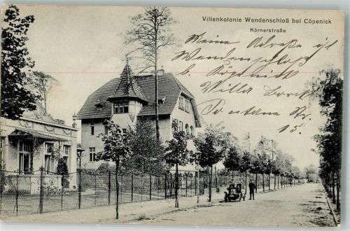 Köpenick 1912 Villenkolonie Wendenschloß Körnerstraße