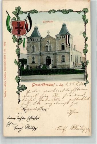 Großröhrsdorf 1904 Turnhalle Wappen