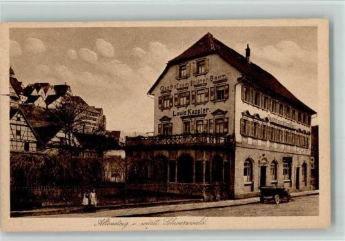 Altensteig 1918 Gasthof zum grünen Baum, AK