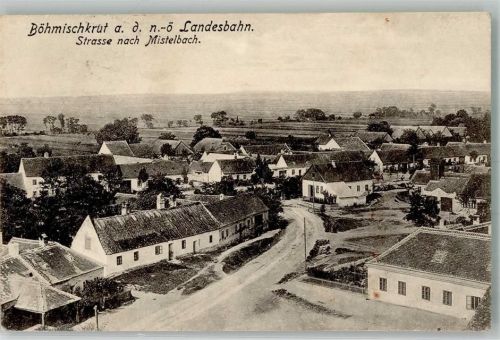 Großkrut Straße nach Mistelbach Böhmischkrut m. Landesbahn