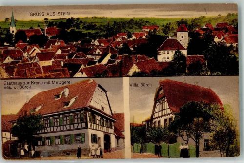 75203 W7535 Königsbach-Stein 1918 - Gasthaus zur Krone m. Metzgerei Villa Bürck