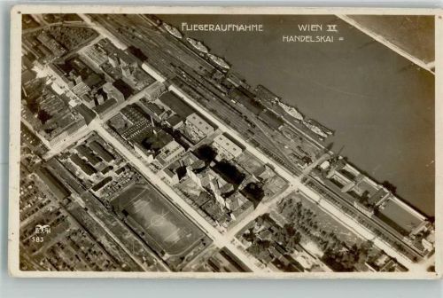Wien 1921 Fliegeraufnahme Handelkai