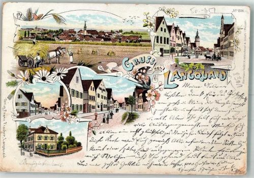 Langquaid 1897 Bauern Heuernte Dorfstraßen