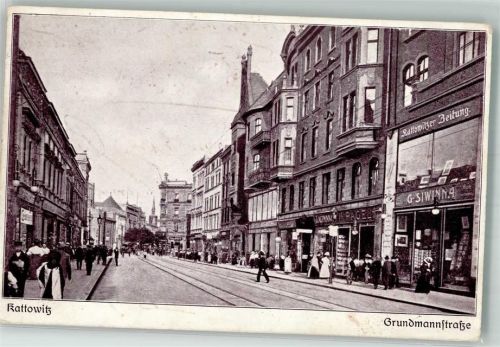 Kattowitz Katowice 1916 - Grundmannstrasse Geschäft Feldpost WK I