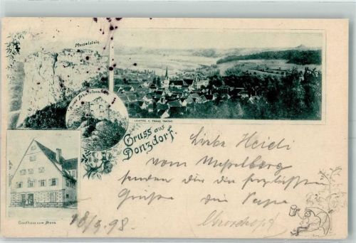 Donzdorf 1898 Ruine Schafpfenschloss Gasthaus Zum Stern