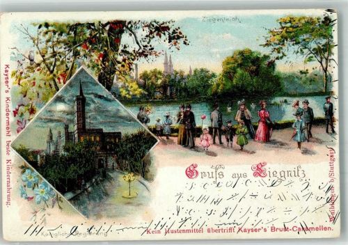 Liegnitz 1899 Königliche Regierung Ziegenteich Werbung Kaysrs Brust-Caramellen