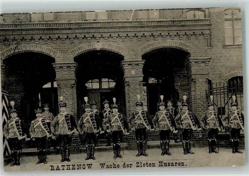 Rathenow 1909 Wache der Zieten Husaren