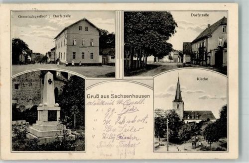 Sachsenhausen Gemeindegasthaus Kriegerdenkmal