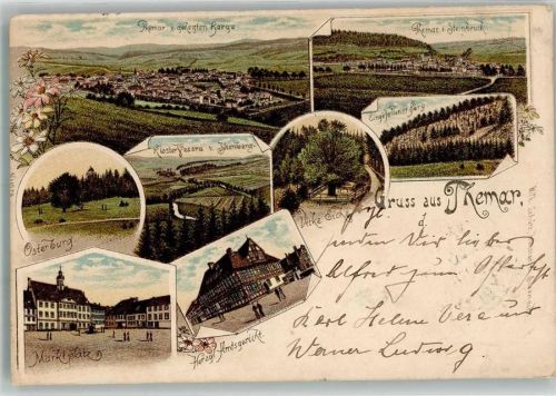 Themar 1901 Herzogl. Amtsgericht Osterburg Dicke Eiche Kloster Veßra