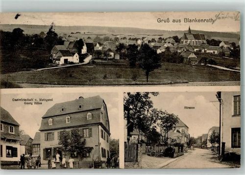 Blankenrath 1917 Gasthaus-Metzgerei Zilles Dorfstraße