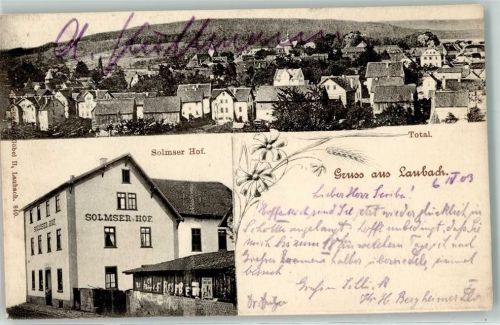 Laubach 1903 Solmser Hof Gruss
