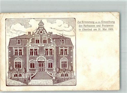 Sonneberg Oberlind Erinnerung Einweihung des Rathauses und Postamtes 1908