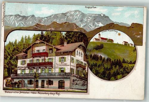 Hohenpeißenberg Bayr. Rigi Gasthaus Schächen Hohenpeisenberg Zugspitze