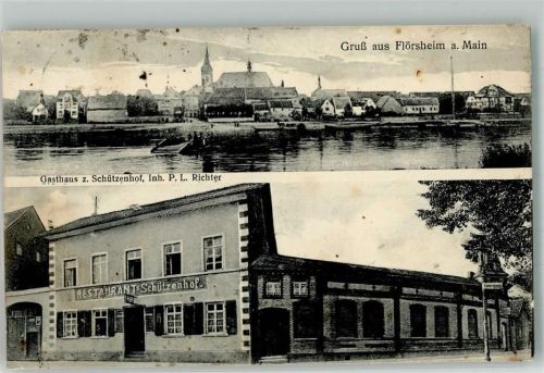 Flörsheim Gasthaus zum Schützenhof Der Main