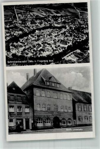 Schrobenhausen Fliegeraufnahme Gasthaus-Metzgerei zum Unterbräu