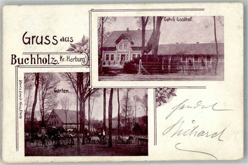 Buchholz 1907 Gasthaus Gohr Gartenwirtschaft Fahrräder