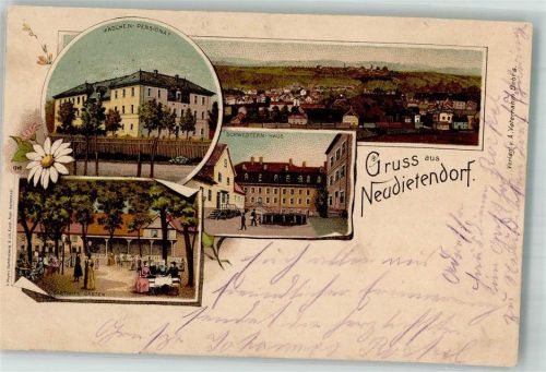 Neudietendorf 1903 Mädchen-Pensionat Gartenwirtschaft Schwesternhaus