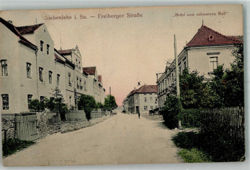Siebenlehn 1925 Freiberger Strasse Hotel zum schwarzen Roß