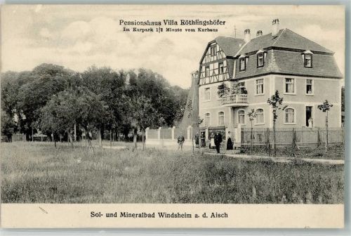 91438 W8532 Bad Windsheim 1910 - Pensionshaus Villa Röthlingshöfer