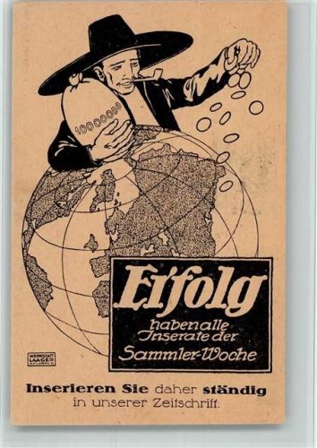 W8000 München Ganzsache Briefmarkenzeitschrift Sammler Woche Globus Geld Phila Österreich 1920 BOAKC
