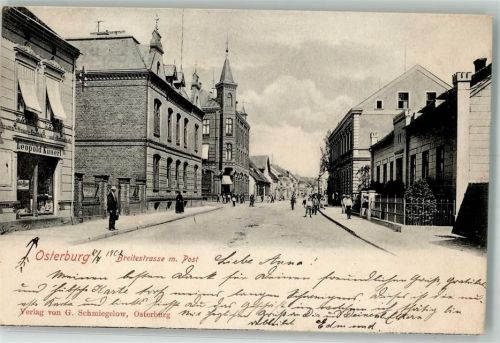 Osterburg 1902 Breitestraße Post