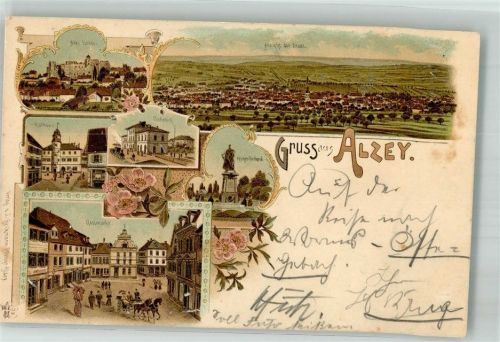 Alzey Rathaus Rossmarkt Bahnhof Altes Schloss Verlag Ottmar Zieher-München