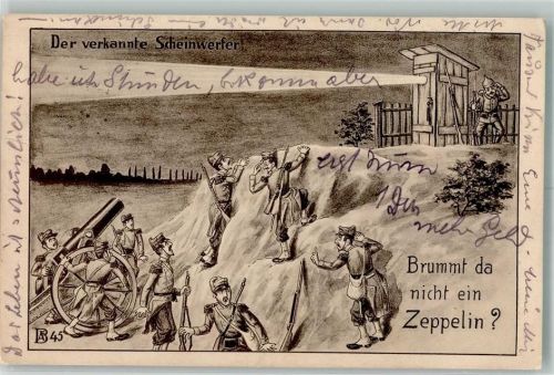 Der verkannte Scheinwerfer , brummt da nicht ein Zepelin, Toilettenhaus Franzosen