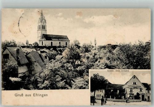 Efringen-Kirchen Pfarrkirche Gasthaus zum Ochsen