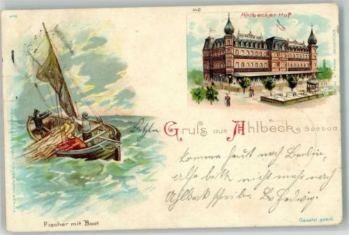 Seebad Ahlbeck 1899 Hotel Ahlbecker Hof Fischerboot