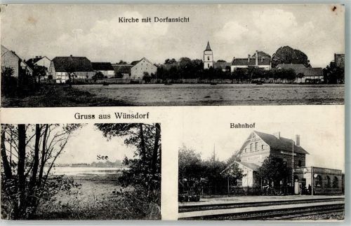 Wünsdorf 1910 Wünsdorfer See Bahnhof Dorfkirche