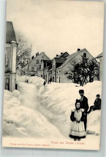Sayda Dorfstraße von Sayda Winter