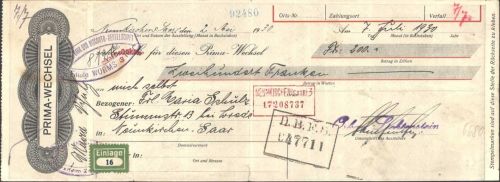 Neunkirchen Wechsel von 1930