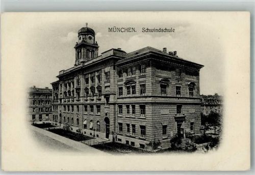 Schwabing 1917 Schwindschule Ort handschriftlich