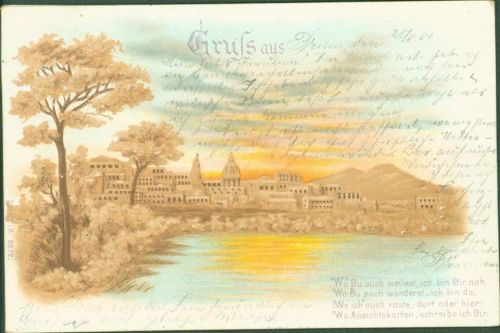 1901 Korkrelief Verlag E.B. & C.i.B.Eduard Büttner 9572