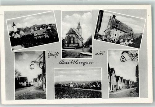 Knittlingen Gruß Kirche Straße Gasthaus
