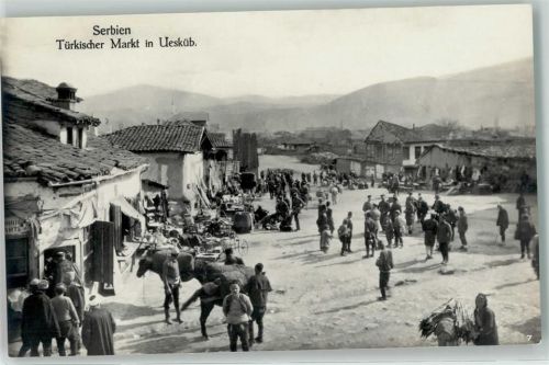 Skopje Serbien Türkischer Markt Volkstypen