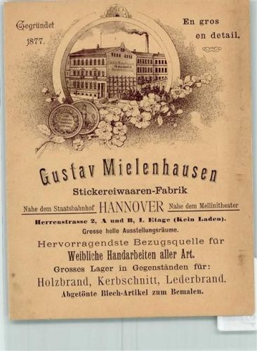 Hannover Gustav Mielenhausen Strickwarenfabrik