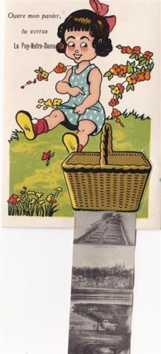 Le Puy-Notre-Dame ausziehbarer Papierstreifen Korb