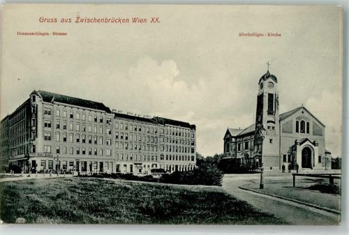 Wien Zwischenbrücken Donaueschingen-Straße Allerheiligen-Kirche