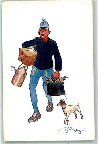 Soldat Uniform Hund Paket Ölkanne BKW I Nr 583-2 Schönpflug, F.