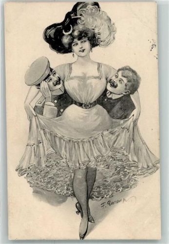 Frau Männer Humor Blätter für fröhliche Laune Gareis, F. 1905 Künstlerkarte
