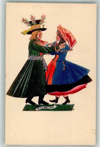 1927 Kujawiak Trachten Serie polnische Tänze Art Deco