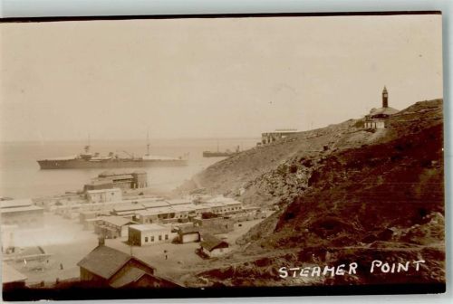 Aden FOTO KEINE AK Hafen Steamer Point Ort handschriftlich