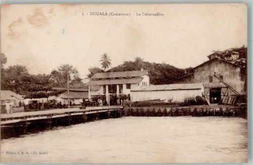 Douala Duala Foto AK Hafen Landungssteg
