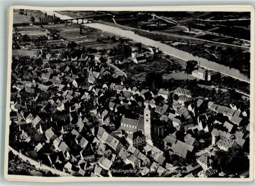 97070 W8700 Heidingsfeld KEINE AK Fliegeraufnahme Original aufmontierte Verlagsmusterkarte