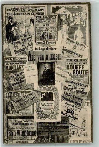 1912 Collage mit verschiedenen Theater Plakaten