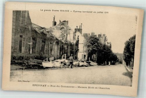 Epernay WK I 1914-18 Rue du Commerce Trümmer