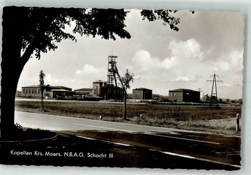 47441 W4130 Kapellen , Kr Moers - N.B.A.G. Schacht III Förderturm