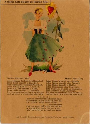 A fesche Katz braucht an feschen Kater-,Lyra AKU1 Musik um 195