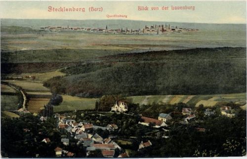 um 1910/20 Stecklenberg: Ansicht, Blick von der Lauenburg,Otto Große
